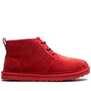 NIB UGG Women's Neumel Suede Lace-Up Boots In Red Size 7